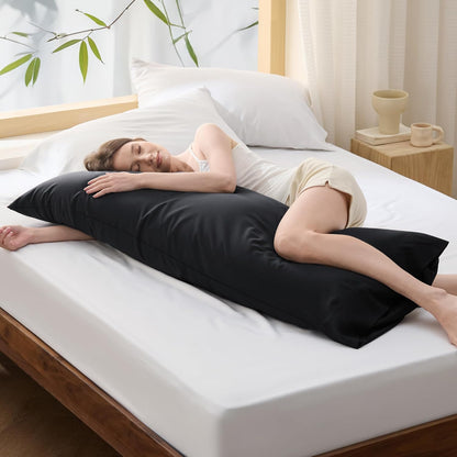 White Pillow Cases Queen Set of 2, 100% Rayon Derived from Bamboo