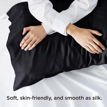 White Pillow Cases Queen Set of 2, 100% Rayon Derived from Bamboo