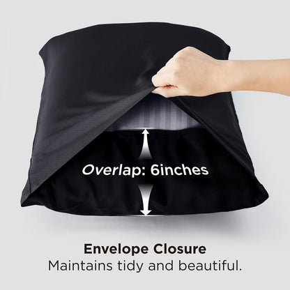 White Pillow Cases Queen Set of 2, 100% Rayon Derived from Bamboo