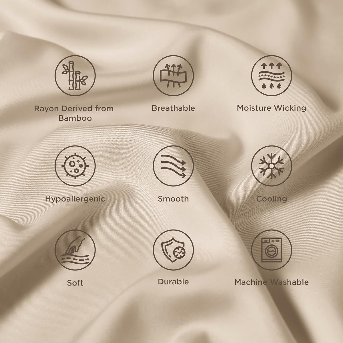 White Pillow Cases Queen Set of 2, 100% Rayon Derived from Bamboo