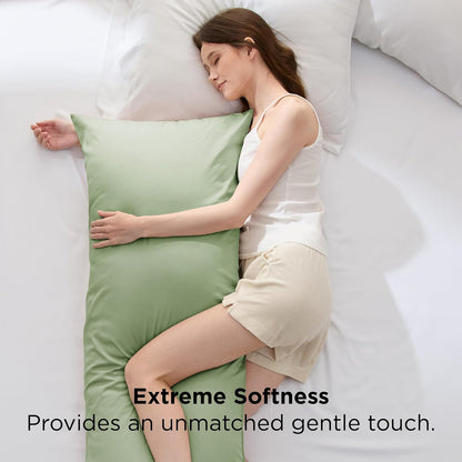 White Pillow Cases Queen Set of 2, 100% Rayon Derived from Bamboo