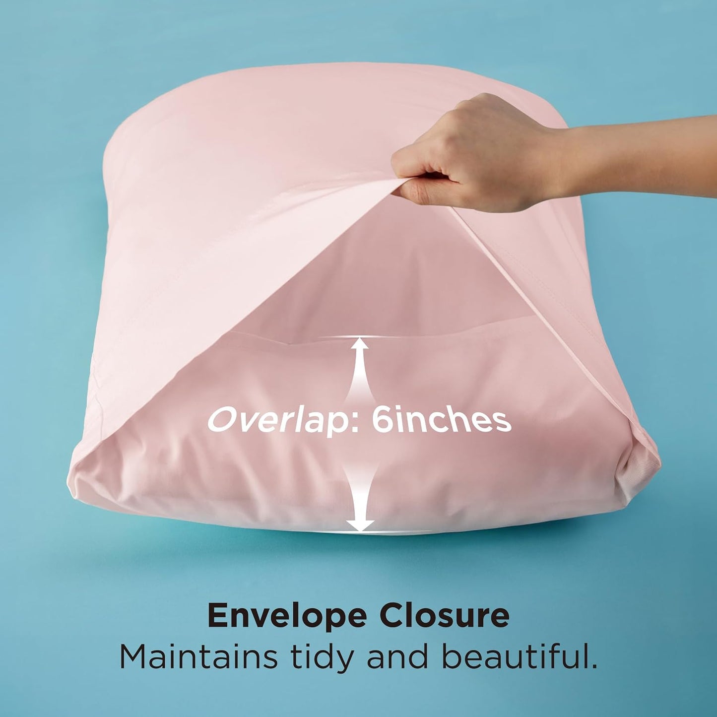 White Pillow Cases Queen Set of 2, 100% Rayon Derived from Bamboo