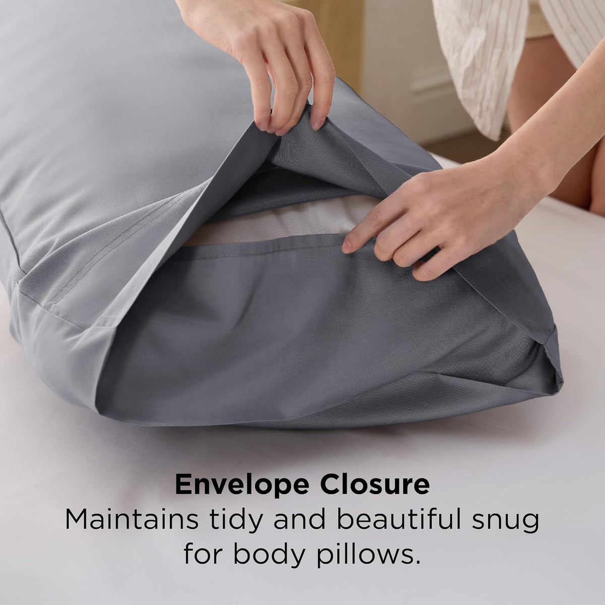 White Pillow Cases Queen Set of 2, 100% Rayon Derived from Bamboo