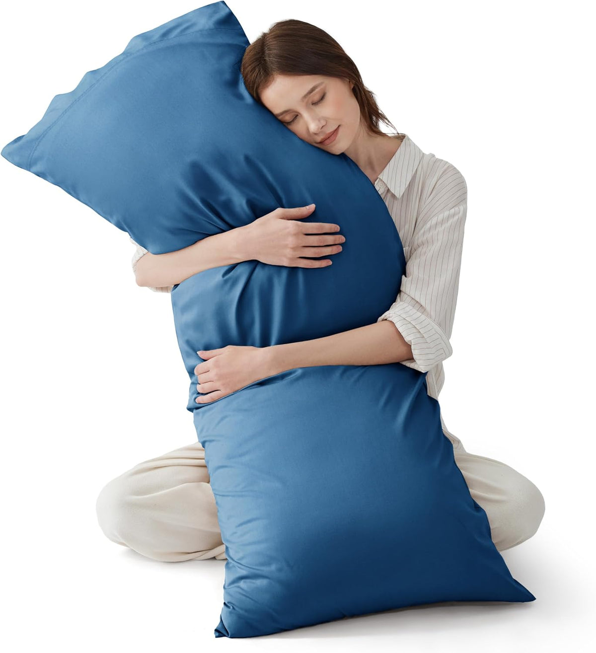 White Pillow Cases Queen Set of 2, 100% Rayon Derived from Bamboo