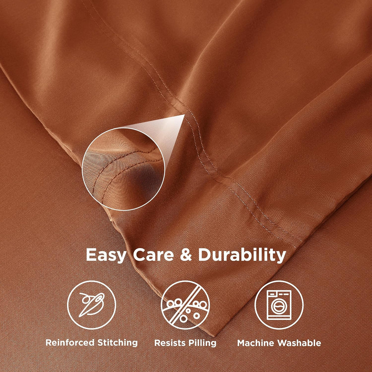 White Pillow Cases Queen Set of 2, 100% Rayon Derived from Bamboo