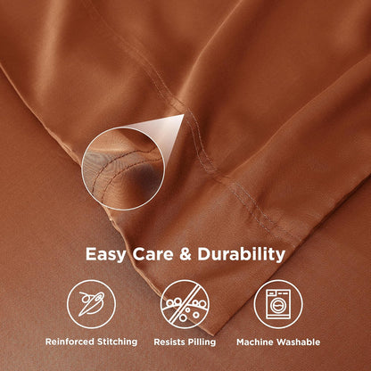 White Pillow Cases Queen Set of 2, 100% Rayon Derived from Bamboo