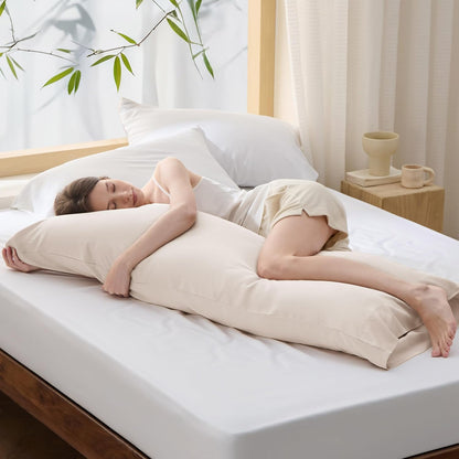 White Pillow Cases Queen Set of 2, 100% Rayon Derived from Bamboo