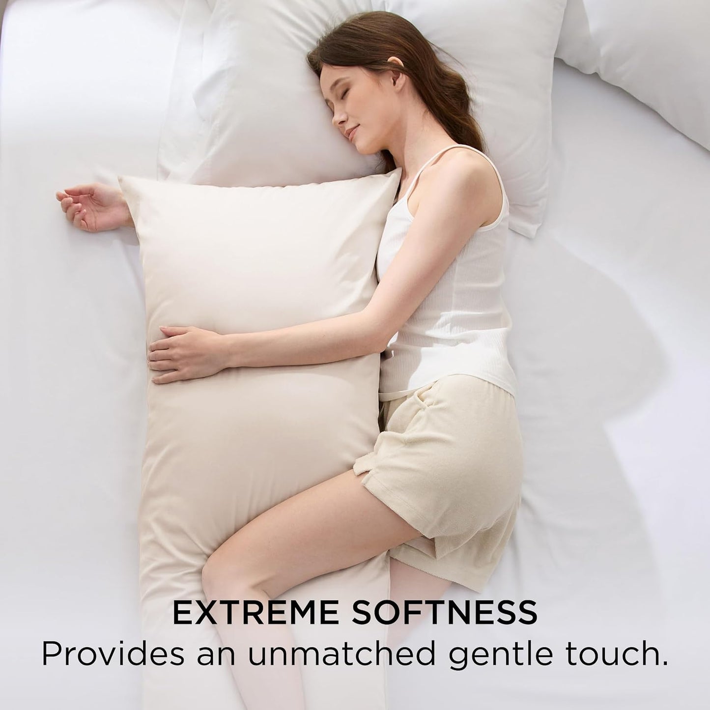 White Pillow Cases Queen Set of 2, 100% Rayon Derived from Bamboo