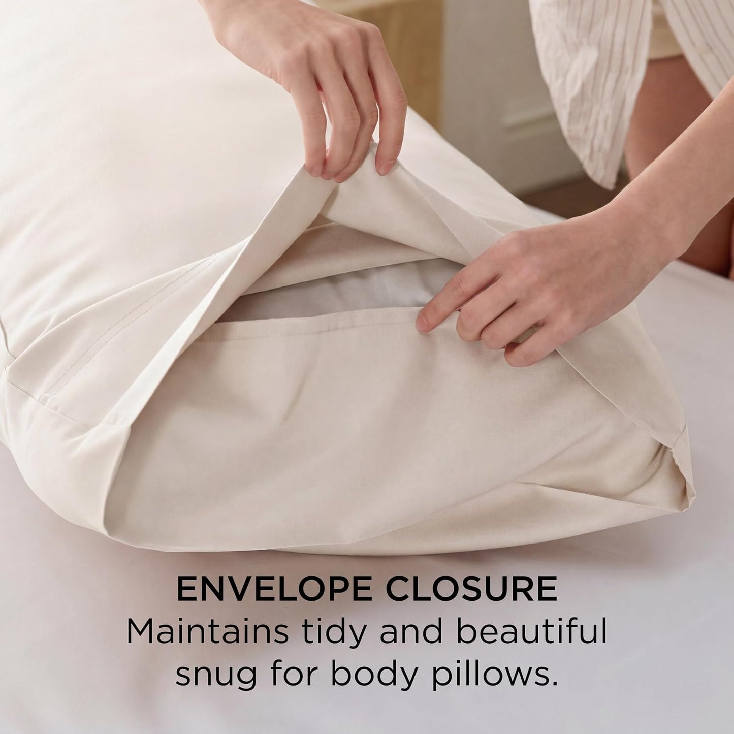 White Pillow Cases Queen Set of 2, 100% Rayon Derived from Bamboo