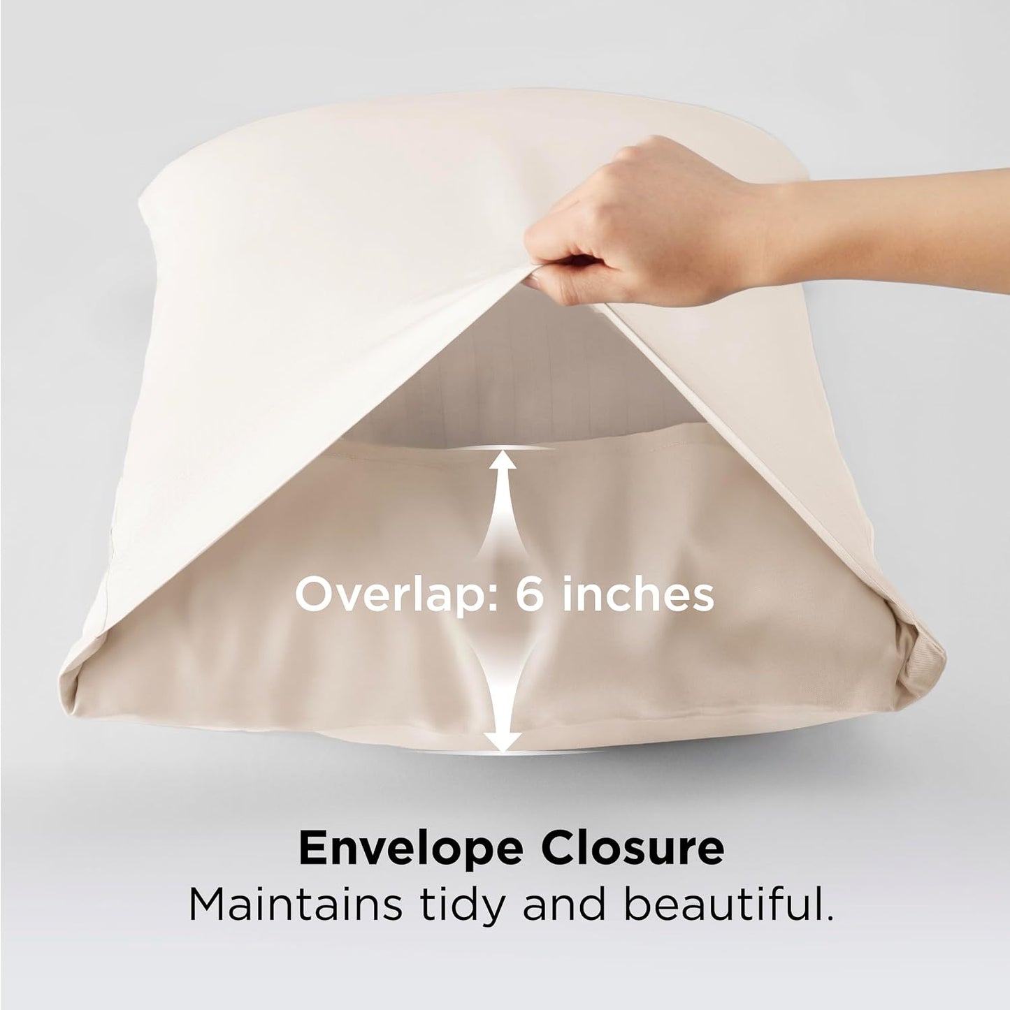 White Pillow Cases Queen Set of 2, 100% Rayon Derived from Bamboo