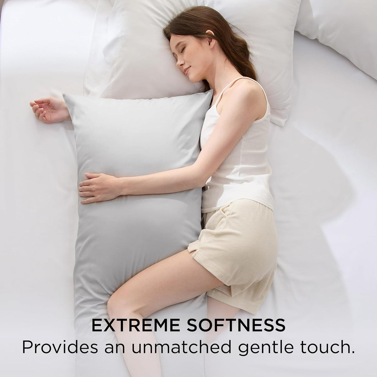 White Pillow Cases Queen Set of 2, 100% Rayon Derived from Bamboo