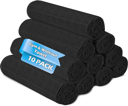 HOMERHYMRE Microfiber Workout Towels, 3 Pack Grey Gym Sweat Sports Towel for Yoga, Tennis, Running, Exercise, Working Out, Camping, Quick Dry, Highly Absorbent, for Women & Men, 16 x 27 Inch