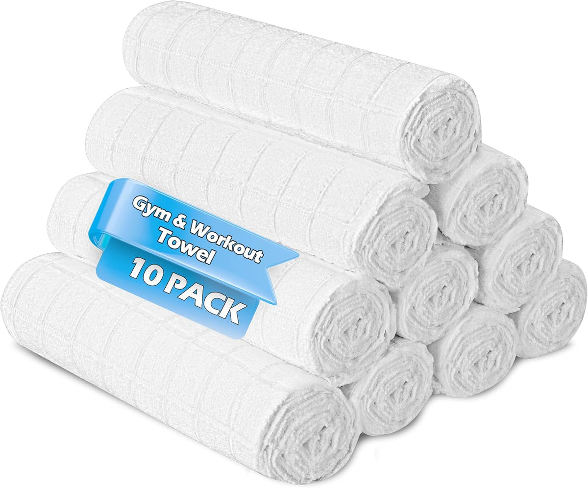 HOMERHYMRE Microfiber Workout Towels, 3 Pack Grey Gym Sweat Sports Towel for Yoga, Tennis, Running, Exercise, Working Out, Camping, Quick Dry, Highly Absorbent, for Women & Men, 16 x 27 Inch