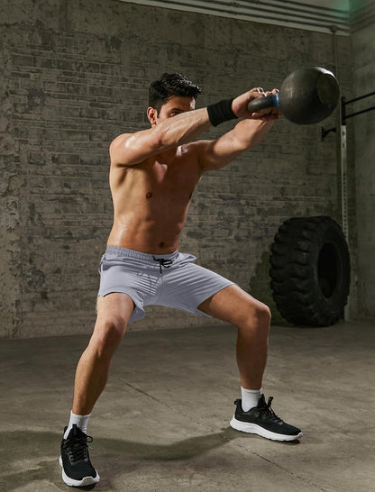 Mens Athletic Shorts 7 Inch Quick Dry Stretch Lightweight Gym Workout Shorts with Pockets