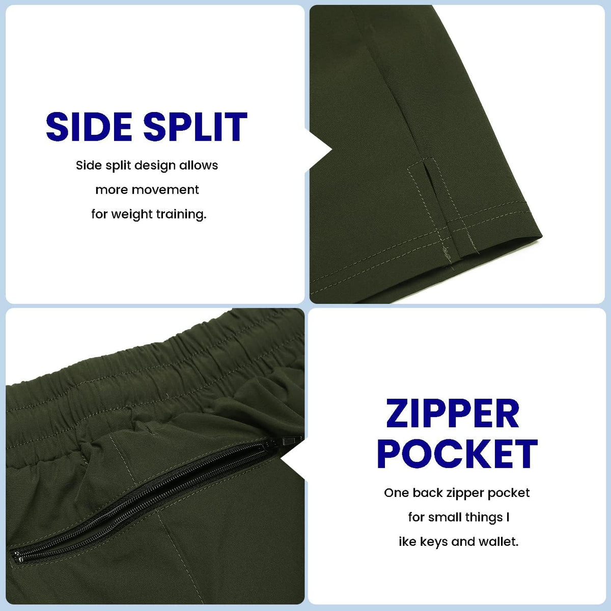 Mens Athletic Shorts 7 Inch Quick Dry Stretch Lightweight Gym Workout Shorts with Pockets