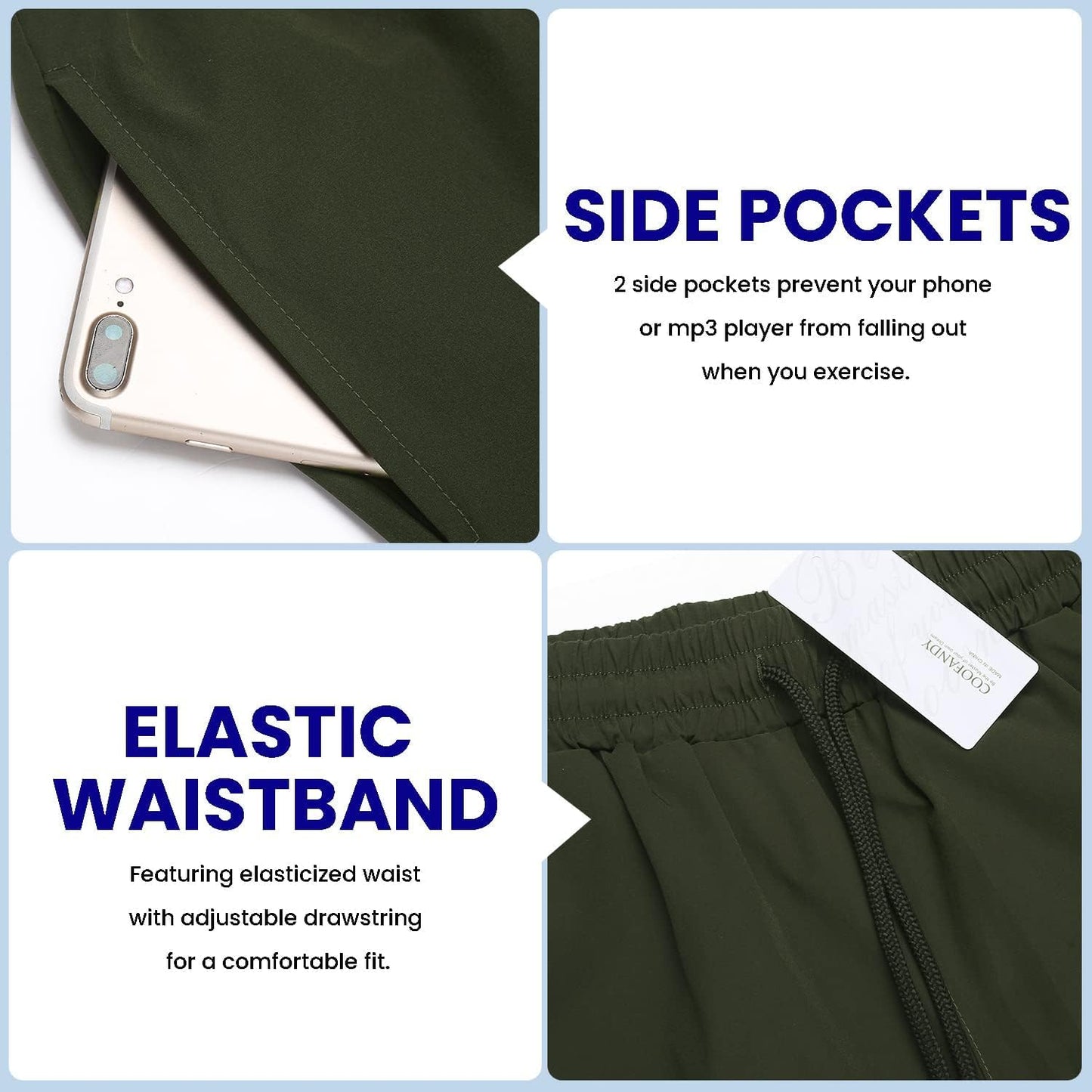 Mens Athletic Shorts 7 Inch Quick Dry Stretch Lightweight Gym Workout Shorts with Pockets