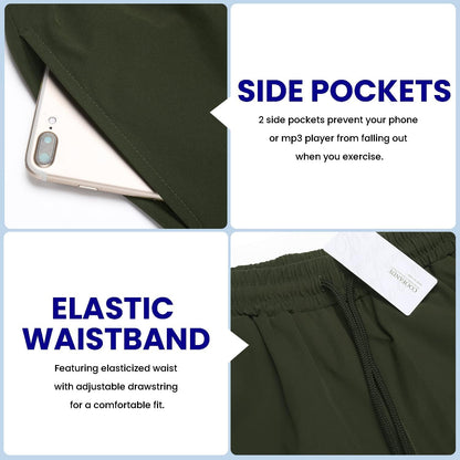 Mens Athletic Shorts 7 Inch Quick Dry Stretch Lightweight Gym Workout Shorts with Pockets