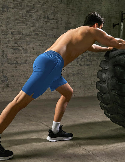 Mens Athletic Shorts 7 Inch Quick Dry Stretch Lightweight Gym Workout Shorts with Pockets