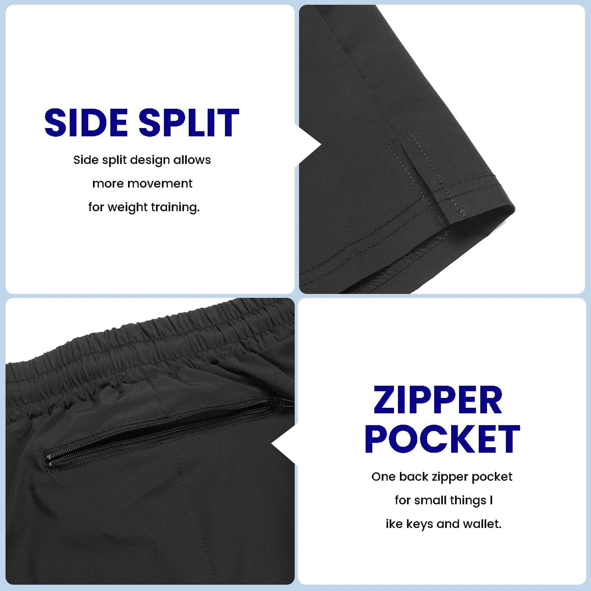 Mens Athletic Shorts 7 Inch Quick Dry Stretch Lightweight Gym Workout Shorts with Pockets