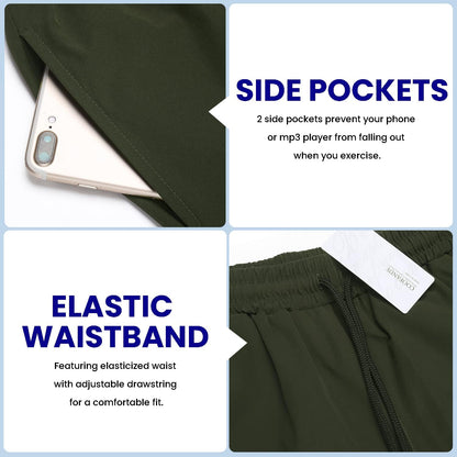 Mens Athletic Shorts 7 Inch Quick Dry Stretch Lightweight Gym Workout Shorts with Pockets