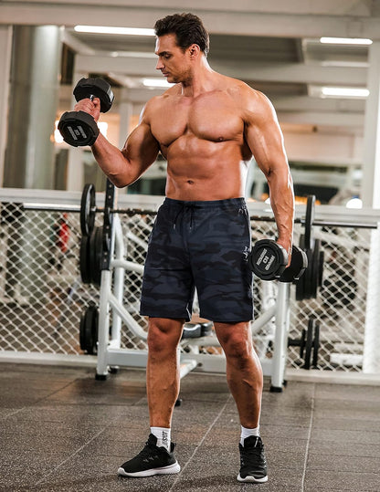 Mens Athletic Shorts 7 Inch Quick Dry Stretch Lightweight Gym Workout Shorts with Pockets