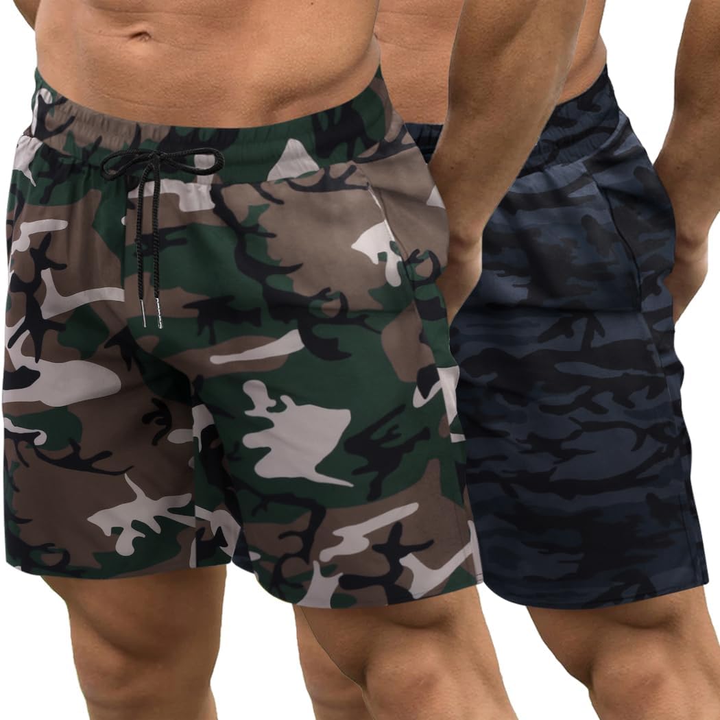 Mens Athletic Shorts 7 Inch Quick Dry Stretch Lightweight Gym Workout Shorts with Pockets