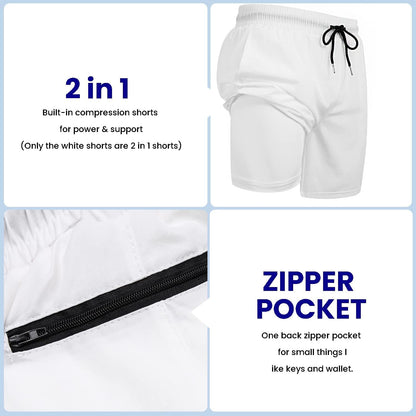Mens Athletic Shorts 7 Inch Quick Dry Stretch Lightweight Gym Workout Shorts with Pockets