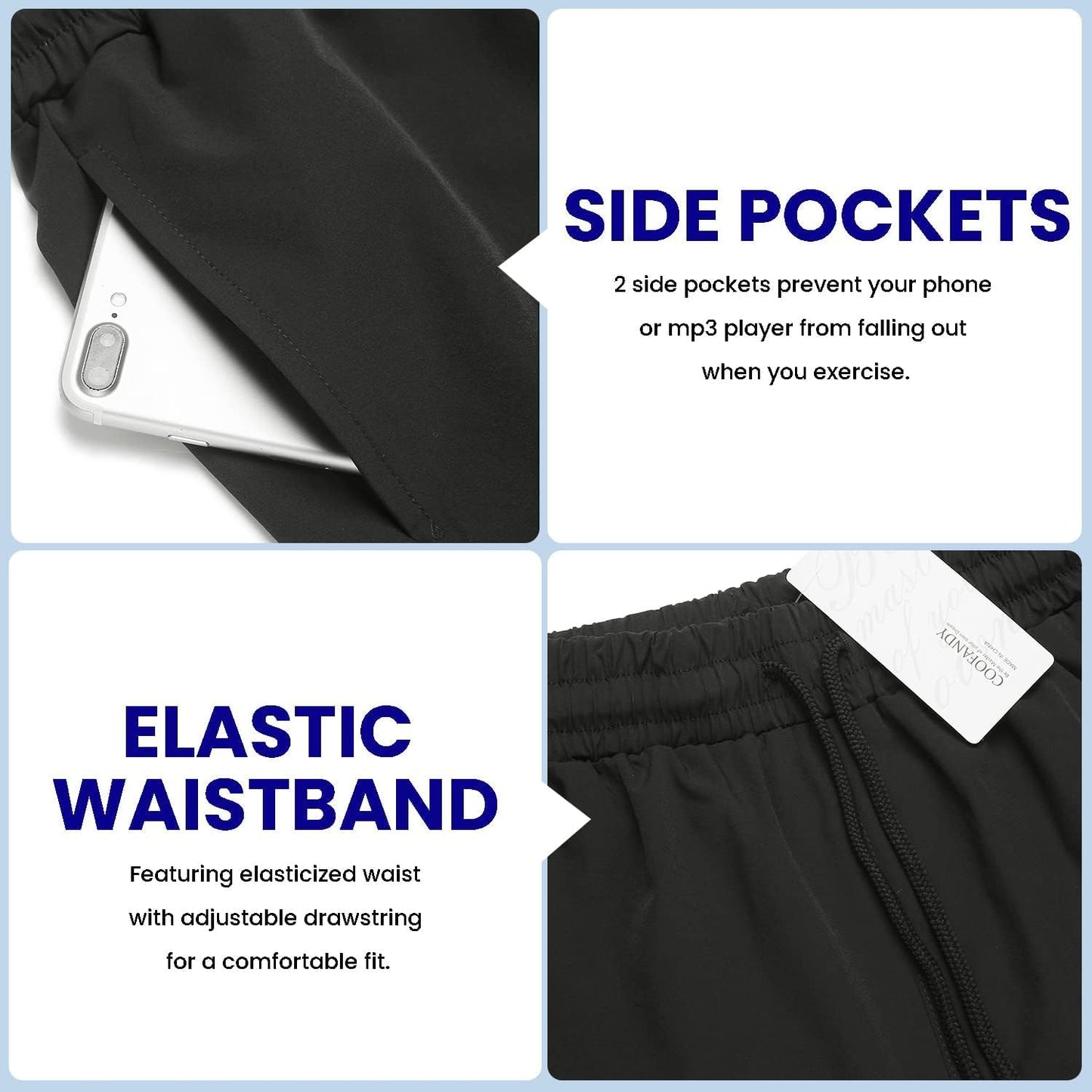 Mens Athletic Shorts 7 Inch Quick Dry Stretch Lightweight Gym Workout Shorts with Pockets