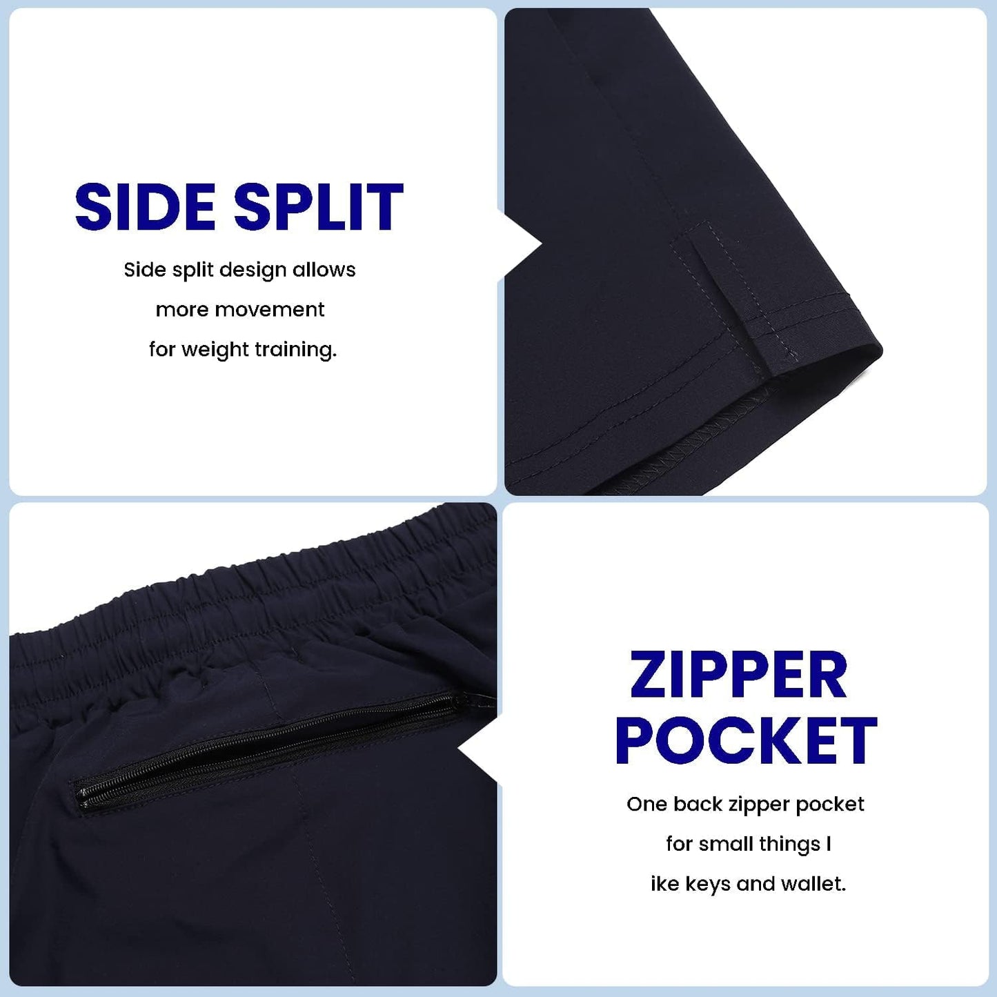 Mens Athletic Shorts 7 Inch Quick Dry Stretch Lightweight Gym Workout Shorts with Pockets