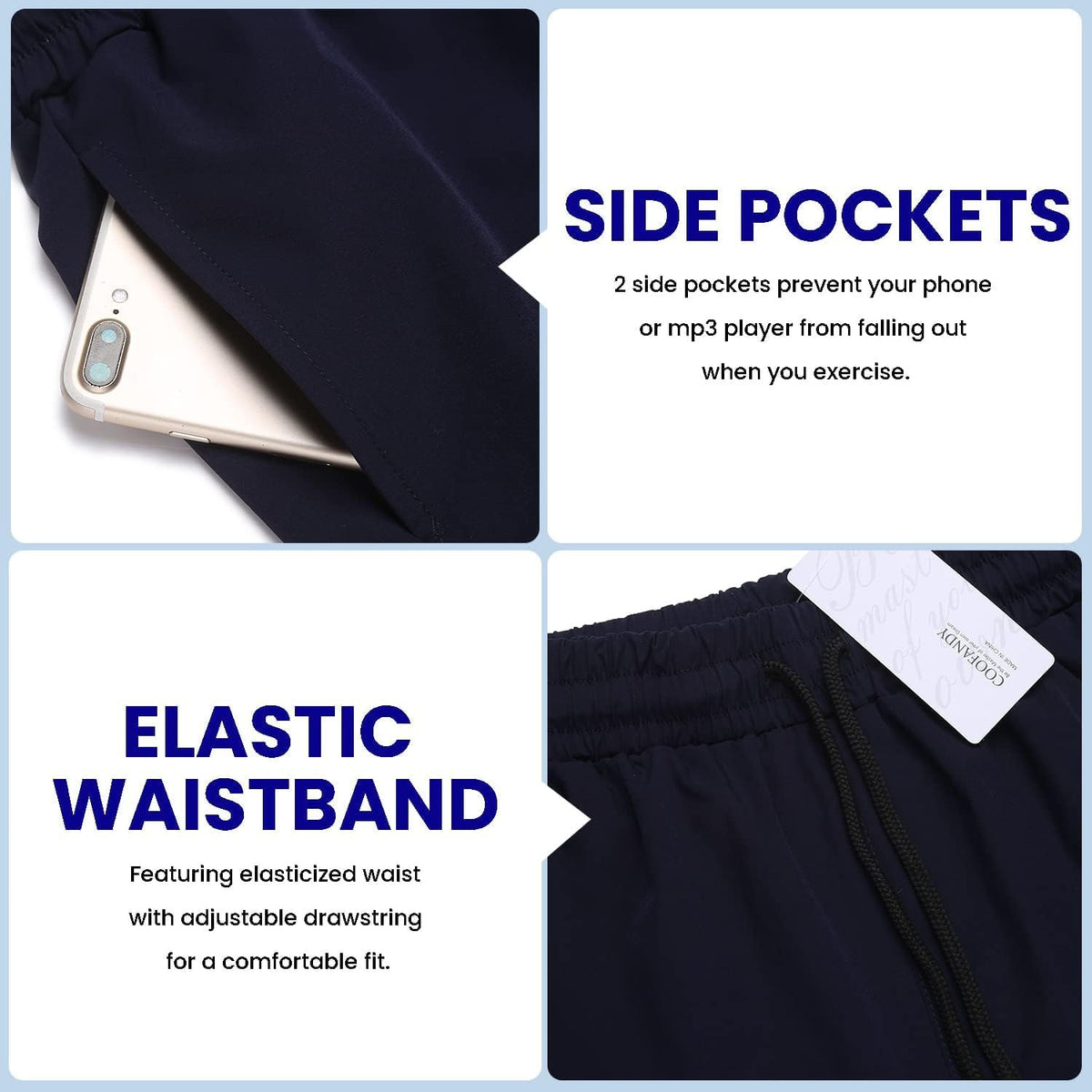 Mens Athletic Shorts 7 Inch Quick Dry Stretch Lightweight Gym Workout Shorts with Pockets