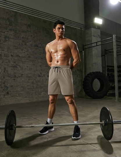 Mens Athletic Shorts 7 Inch Quick Dry Stretch Lightweight Gym Workout Shorts with Pockets