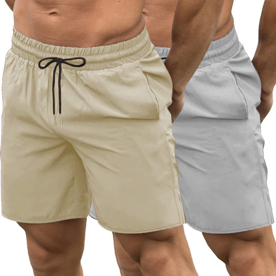 Mens Athletic Shorts 7 Inch Quick Dry Stretch Lightweight Gym Workout Shorts with Pockets
