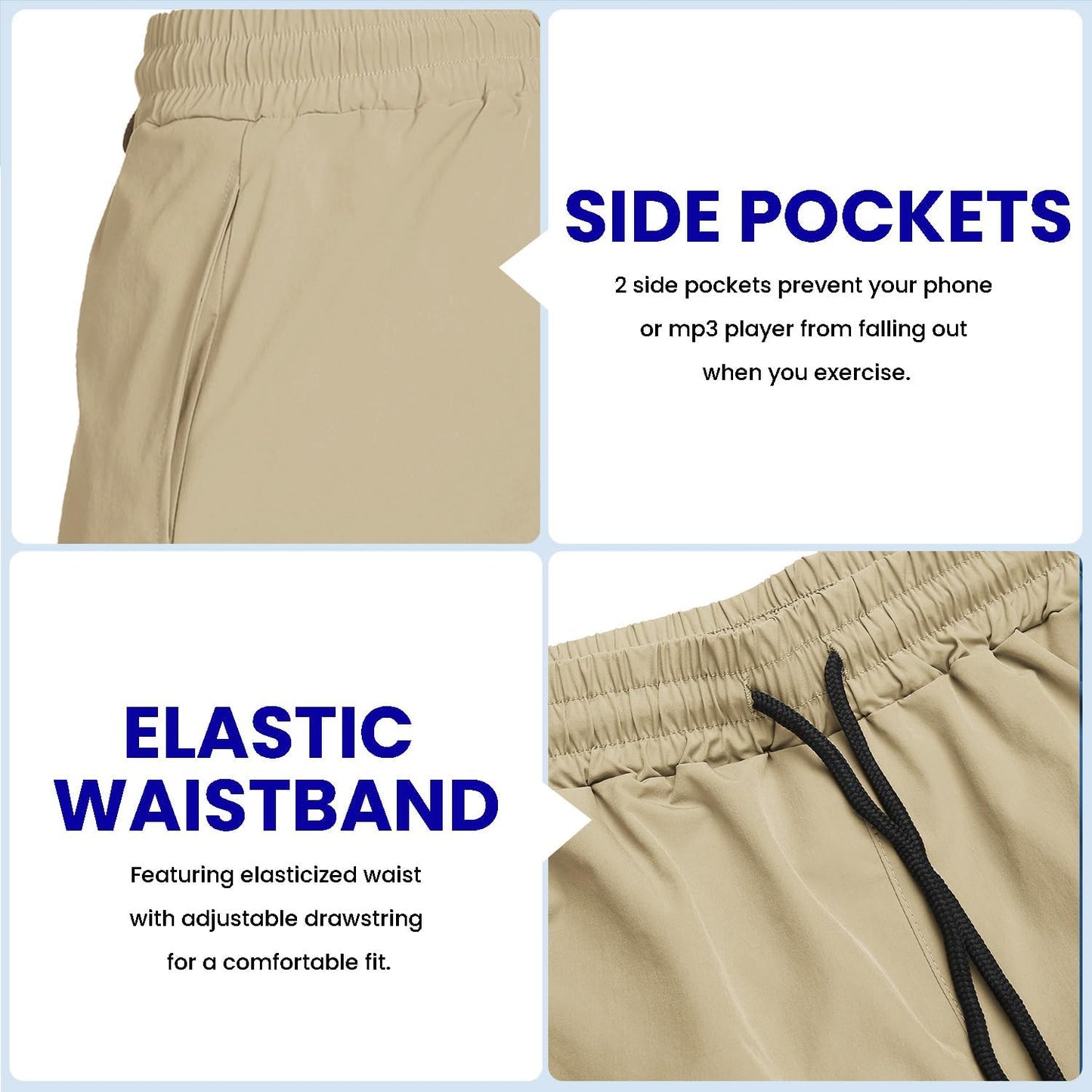 Mens Athletic Shorts 7 Inch Quick Dry Stretch Lightweight Gym Workout Shorts with Pockets