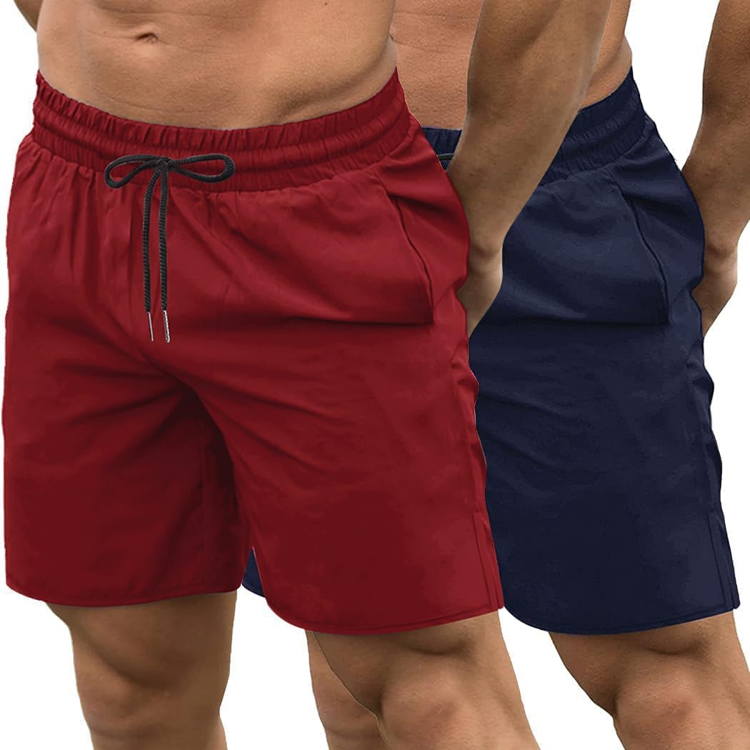 Mens Athletic Shorts 7 Inch Quick Dry Stretch Lightweight Gym Workout Shorts with Pockets