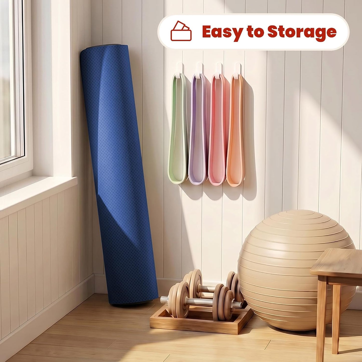 Large Yoga Mat, 6' x 4'/6' x 3' x 6mm /8mm/12mm Thick Workout Mat | Wide Non Slip Exercise Flooring for Yoga Home Gym, Pilates, Stretching, Cardio & Barefoot Workouts