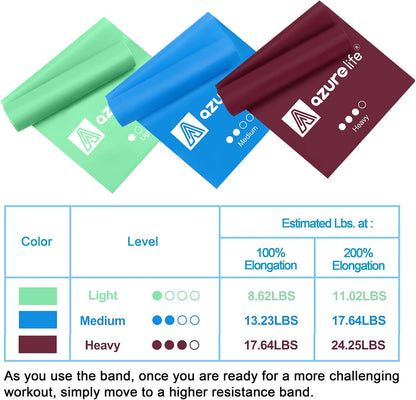 Resistance Bands,Professional Long Non-Latex Elastic Stretch Bands,Exercise Bands for Physical Therapy, Yoga, Pilates, Rehab, at-Home or The Gym Workouts, Strength Training