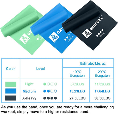 Resistance Bands,Professional Long Non-Latex Elastic Stretch Bands,Exercise Bands for Physical Therapy, Yoga, Pilates, Rehab, at-Home or The Gym Workouts, Strength Training