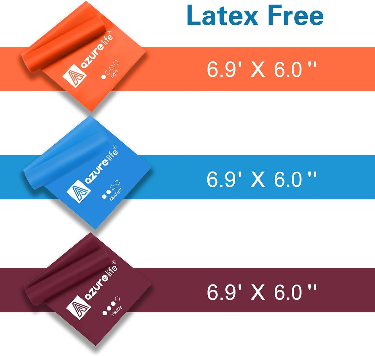 Resistance Bands,Professional Long Non-Latex Elastic Stretch Bands,Exercise Bands for Physical Therapy, Yoga, Pilates, Rehab, at-Home or The Gym Workouts, Strength Training
