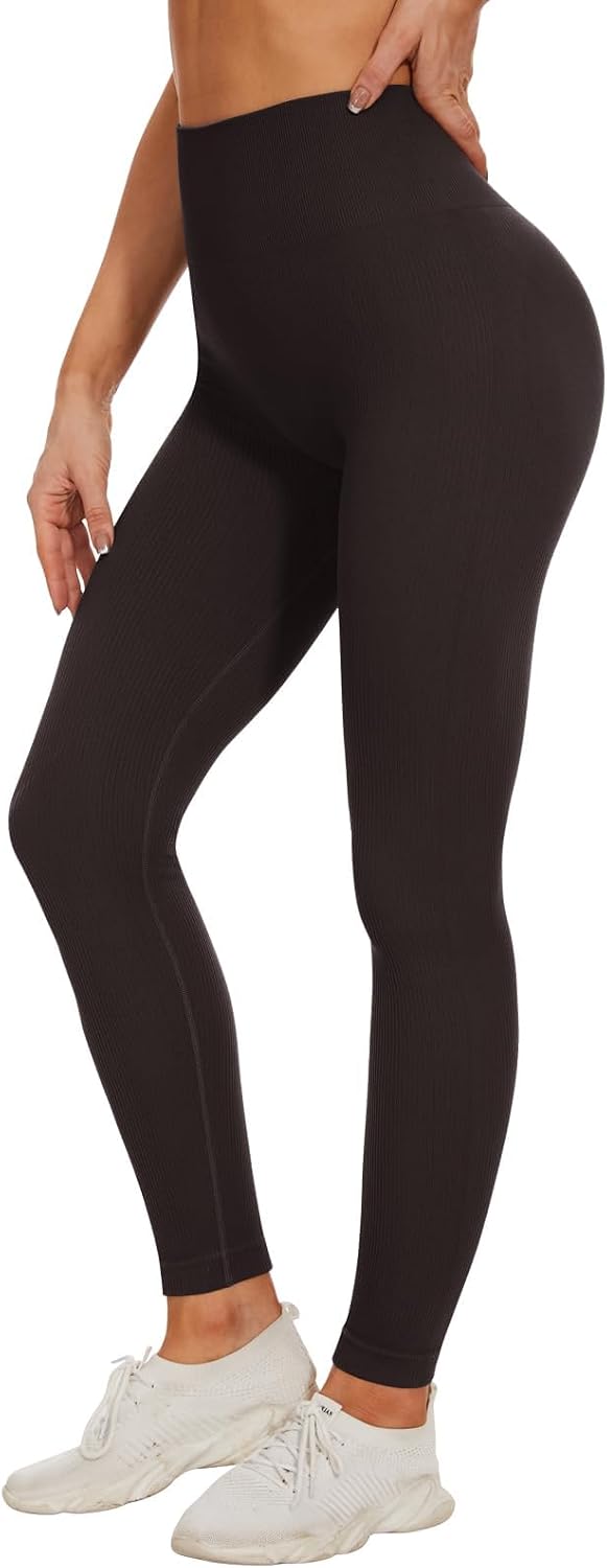 High Waisted Leggings for Women - No See Through Tummy Control Cycling Workout Yoga Pants with Pockets Reg & Plus