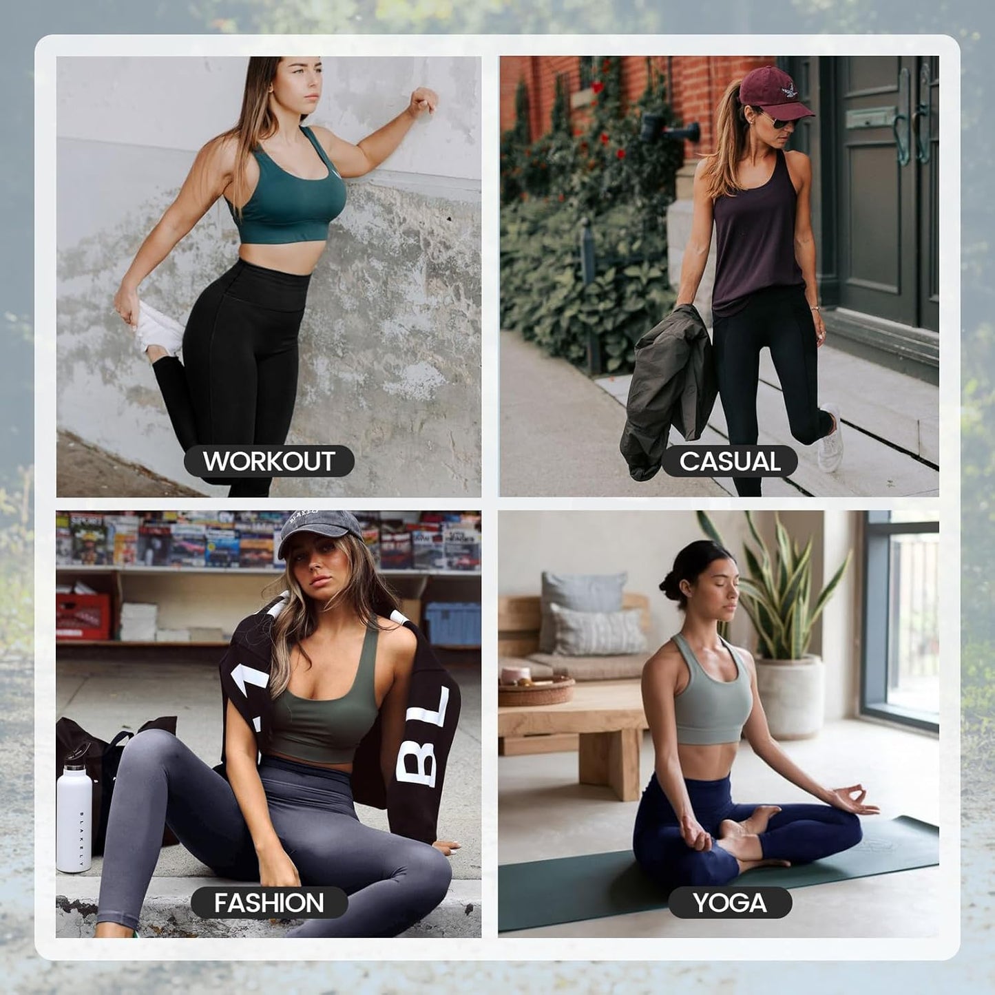 High Waisted Leggings for Women - No See Through Tummy Control Cycling Workout Yoga Pants with Pockets Reg & Plus