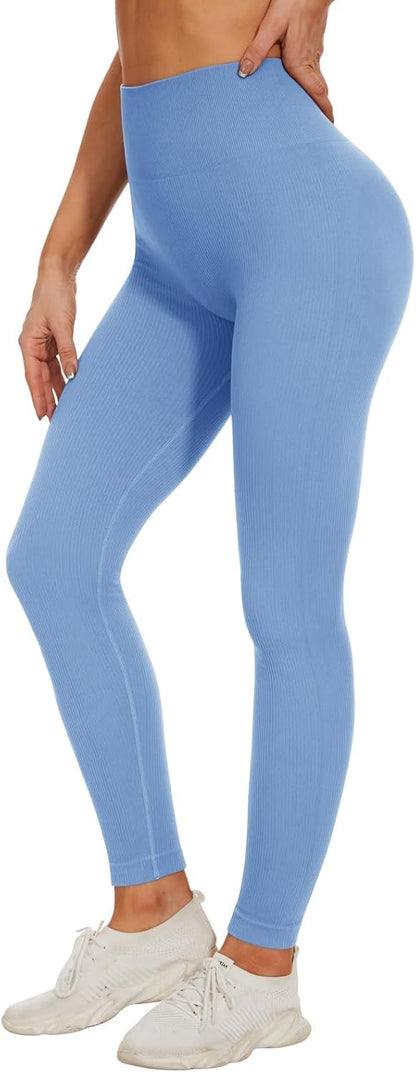 High Waisted Leggings for Women - No See Through Tummy Control Cycling Workout Yoga Pants with Pockets Reg & Plus