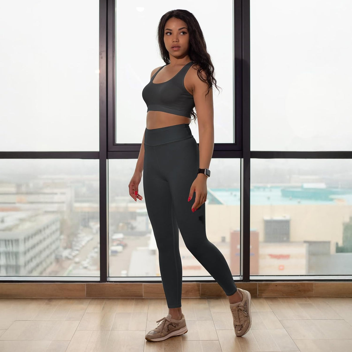 High Waisted Leggings for Women - No See Through Tummy Control Cycling Workout Yoga Pants with Pockets Reg & Plus