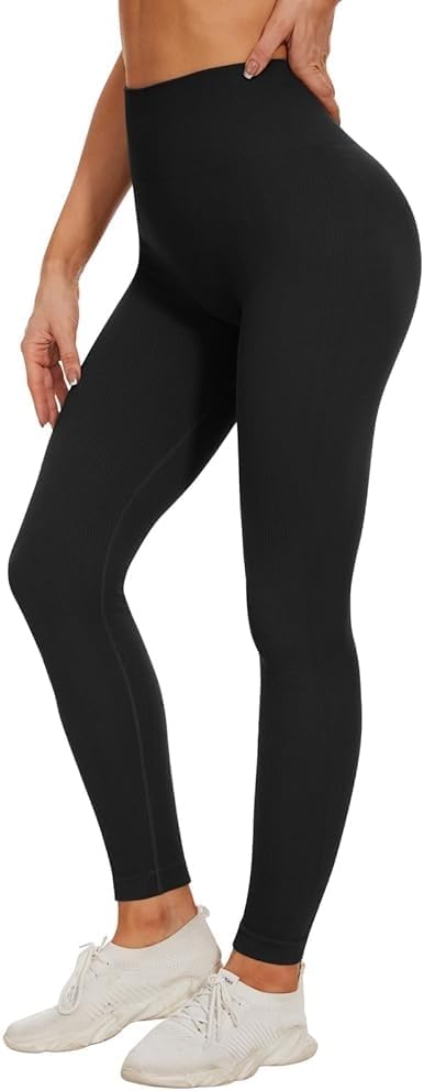 High Waisted Leggings for Women - No See Through Tummy Control Cycling Workout Yoga Pants with Pockets Reg & Plus