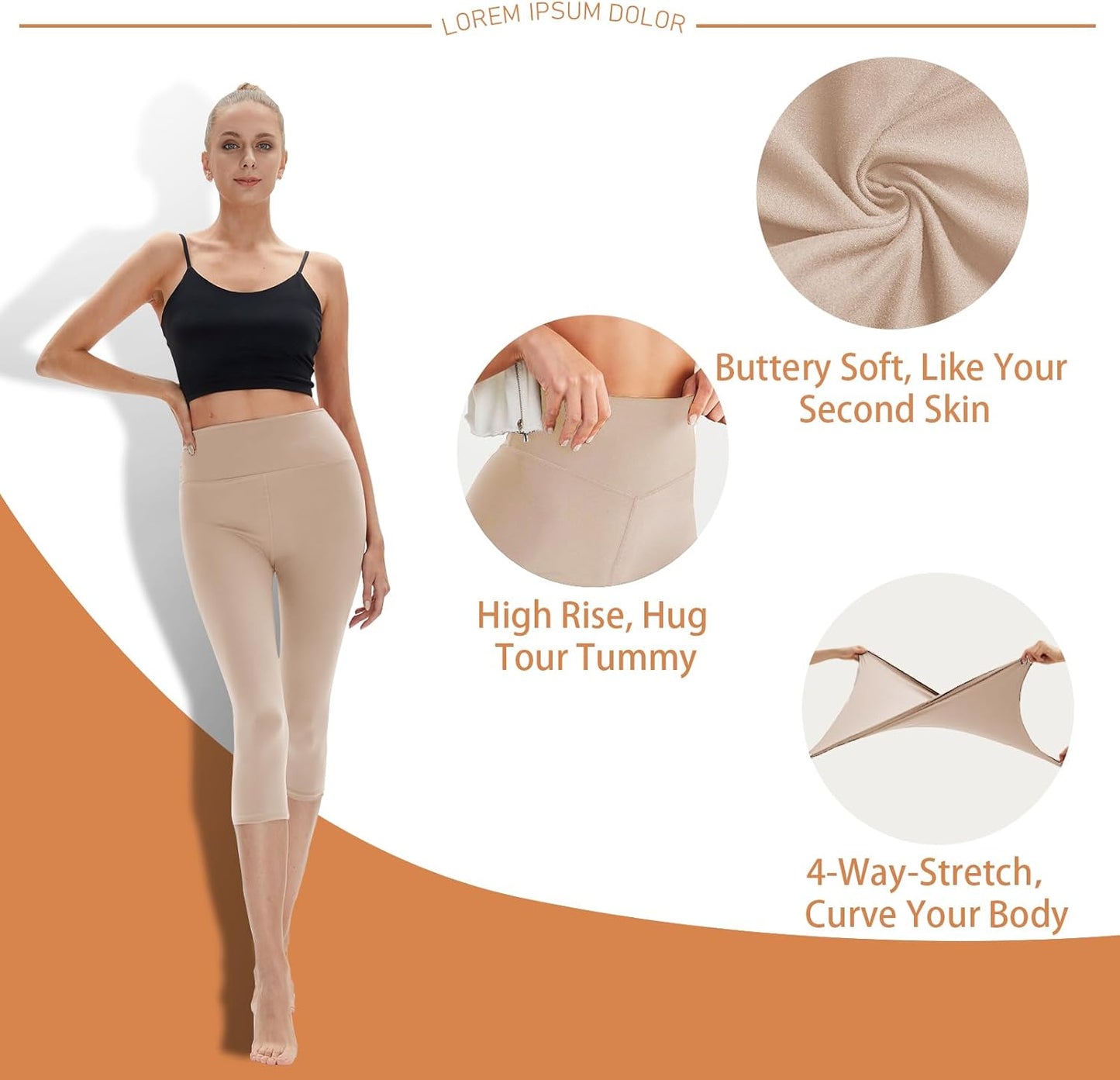 High Waisted Leggings for Women - No See Through Tummy Control Cycling Workout Yoga Pants with Pockets Reg & Plus