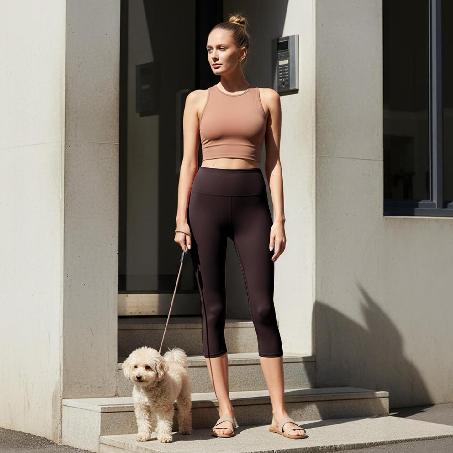 High Waisted Leggings for Women - No See Through Tummy Control Cycling Workout Yoga Pants with Pockets Reg & Plus