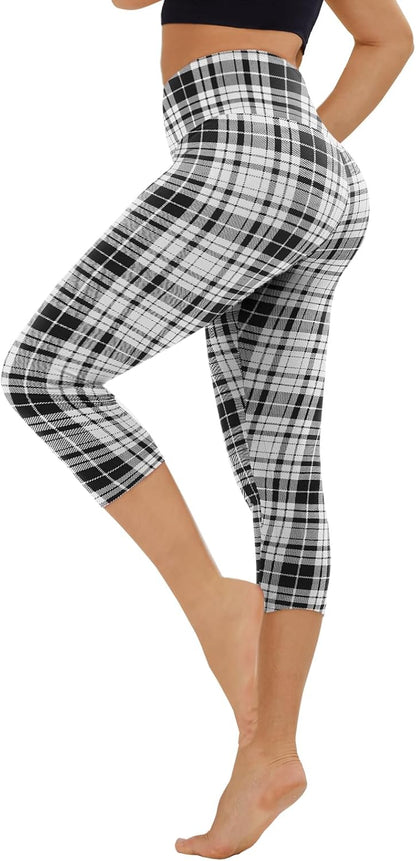 High Waisted Leggings for Women - No See Through Tummy Control Cycling Workout Yoga Pants with Pockets Reg & Plus