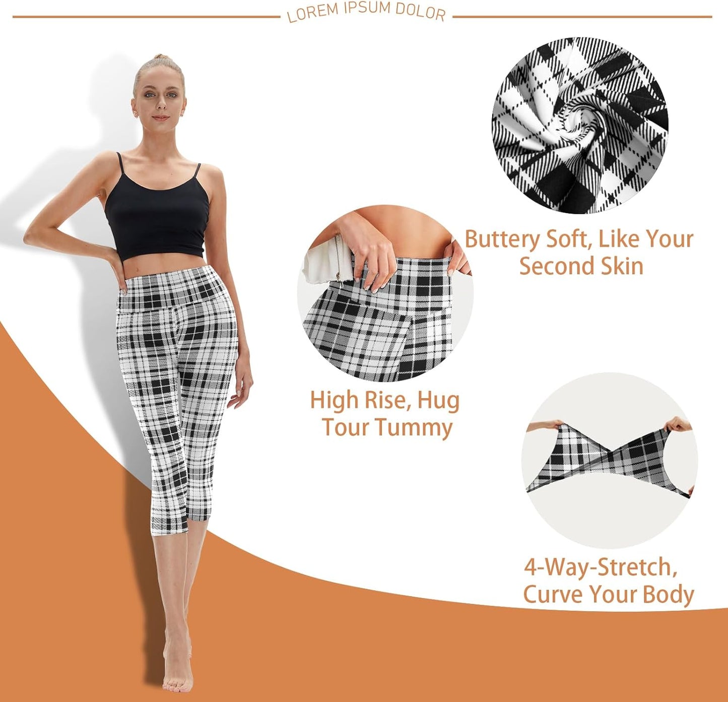 High Waisted Leggings for Women - No See Through Tummy Control Cycling Workout Yoga Pants with Pockets Reg & Plus