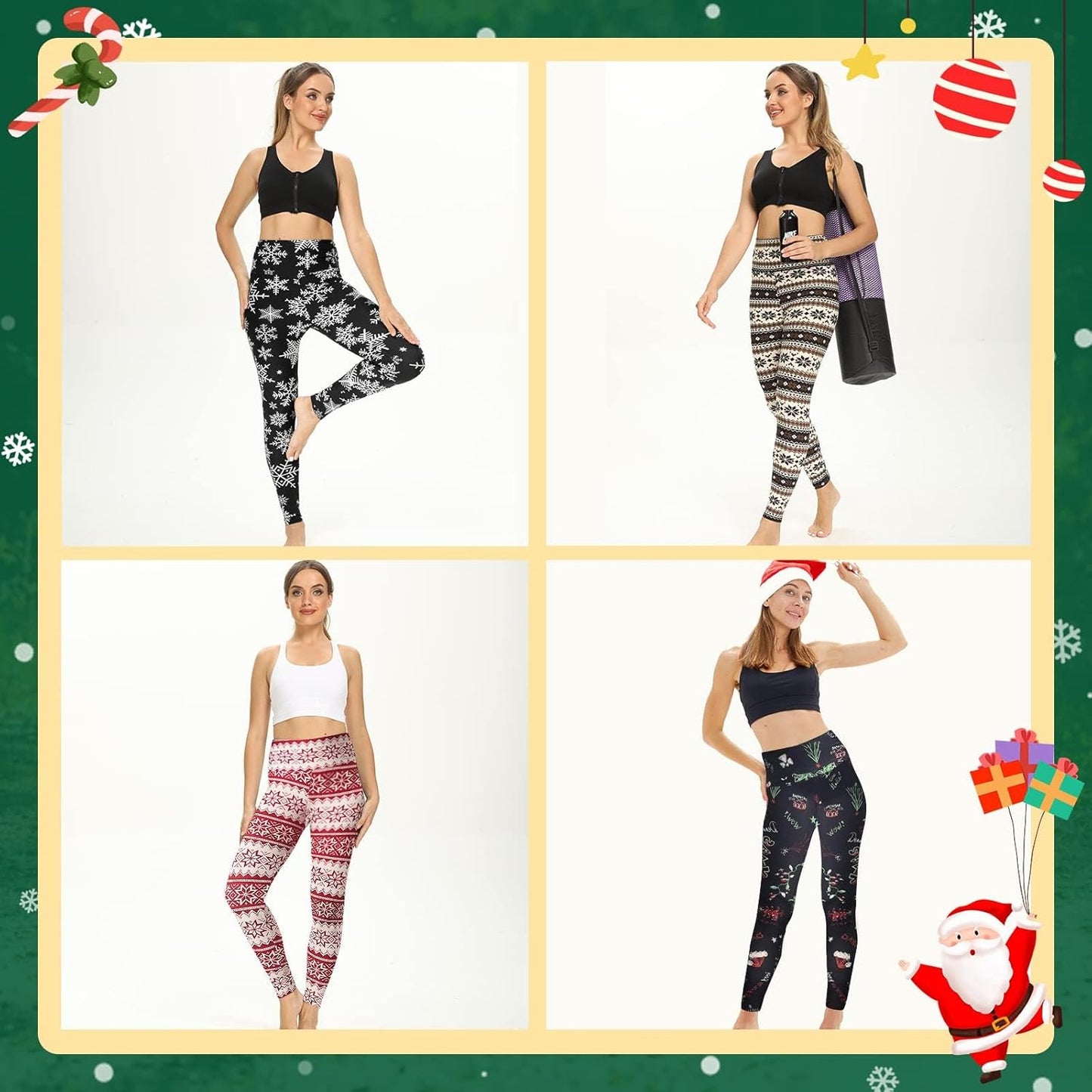 High Waisted Leggings for Women - No See Through Tummy Control Cycling Workout Yoga Pants with Pockets Reg & Plus