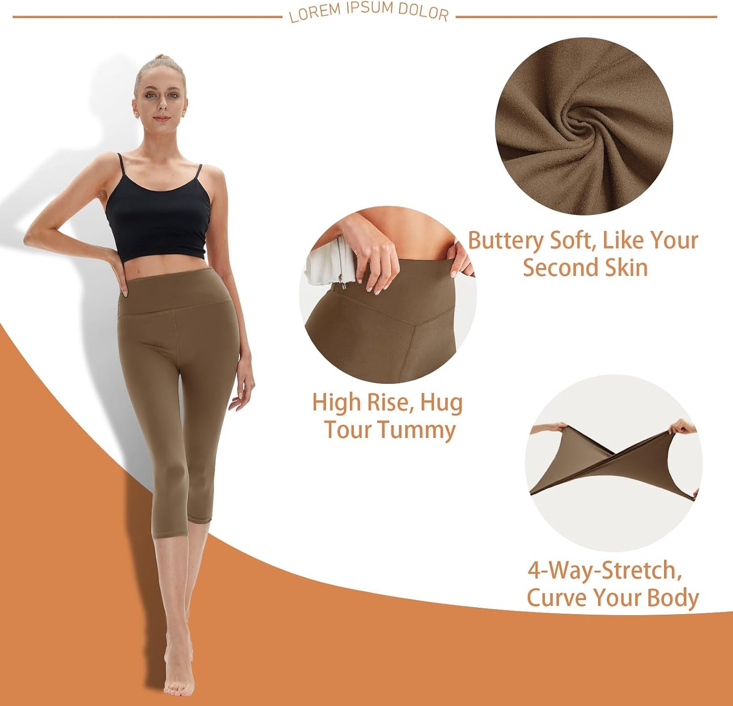 High Waisted Leggings for Women - No See Through Tummy Control Cycling Workout Yoga Pants with Pockets Reg & Plus