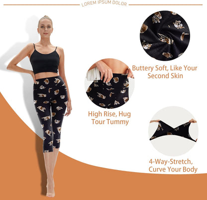 High Waisted Leggings for Women - No See Through Tummy Control Cycling Workout Yoga Pants with Pockets Reg & Plus